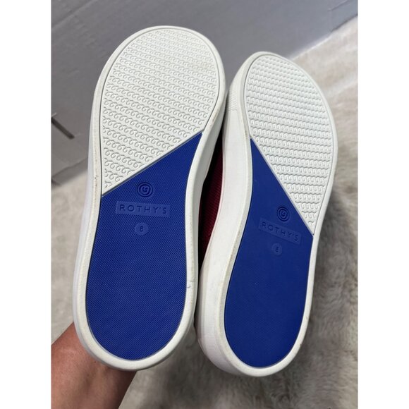 Rothys Slip-On garnet red knit Sneakers women Size 8 - Picture 7 of 10